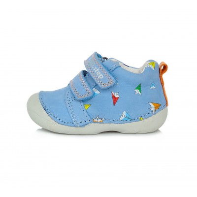 D.D. step chlapčenská celokožená obuv S015-609 Blue